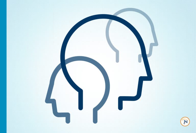Graphic of three heads