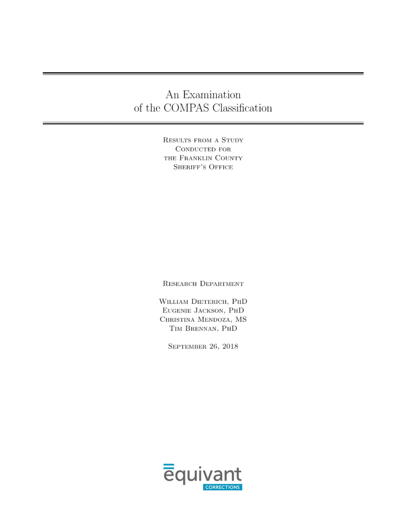 An Examination of Classification Franklin County Cover