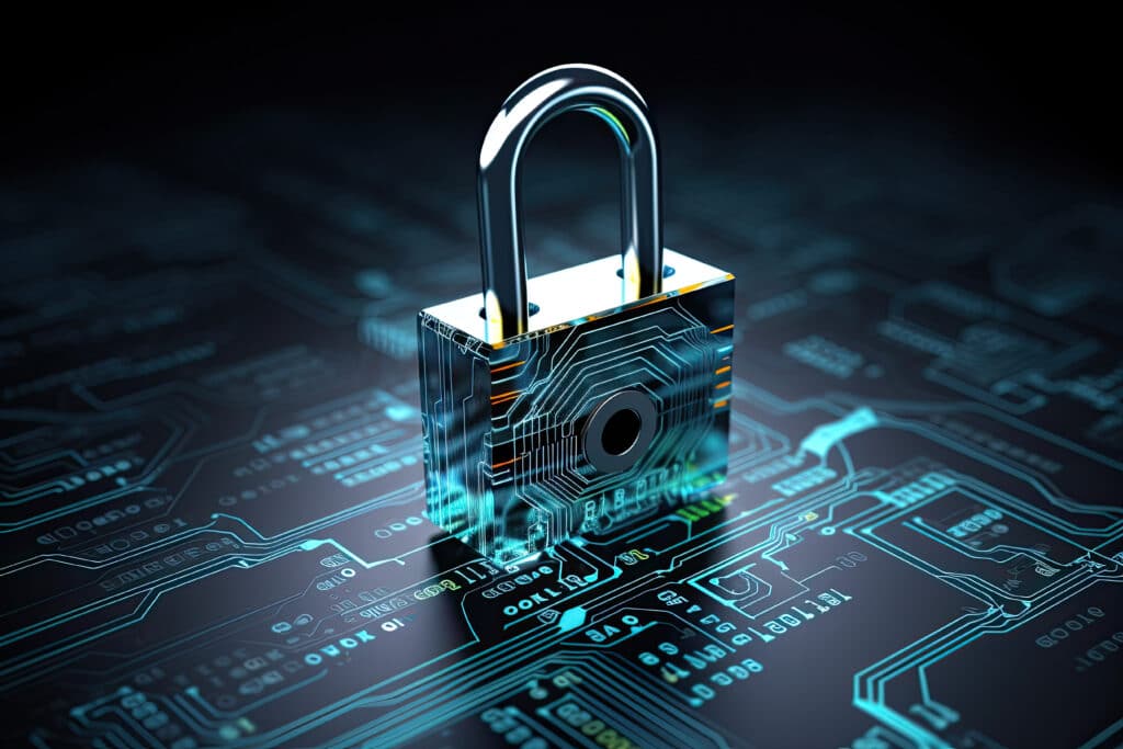 Cyber security padlock
