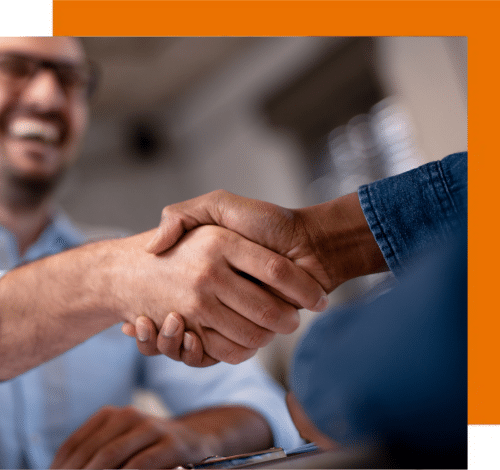Two people shaking hands