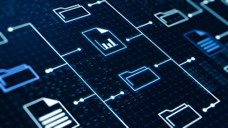 Digital rendering of a document management system