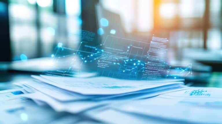 Digital transformation in tax e-invoice software. AI generated illustration